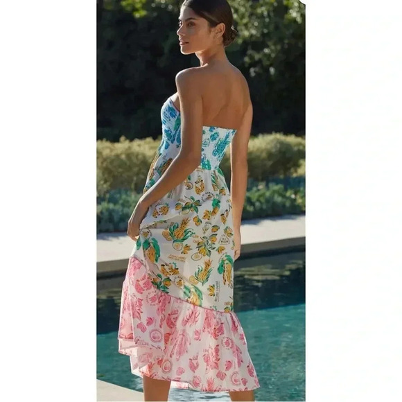 Farm Rio Tiered Cutout Cover-Up Midi Dress - Picture 2 of 4